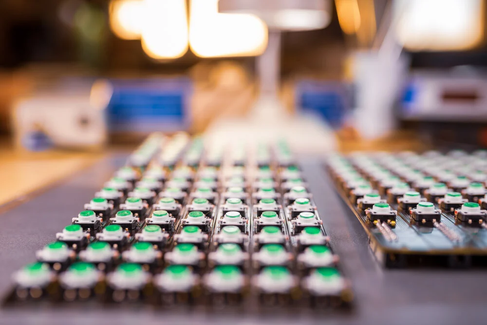 Panel of LED light indicators